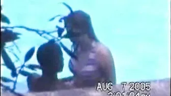 Spying on Hidden Interracial Outdoor Sex by the Pool