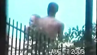 Spying on Hidden Interracial Outdoor Sex by the Pool
