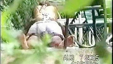 Spying on Hidden Interracial Outdoor Sex by the Pool