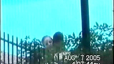 Spying on Hidden Interracial Outdoor Sex by the Pool