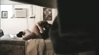 Spy on Me - Hidden Cam Porn with Petite Brunette Cowgirl and ExGF