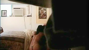 Spy on Me - Hidden Cam Porn with Petite Brunette Cowgirl and ExGF