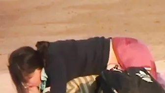 Exhibitionist Latina Gets Caught on Hidden Cam during Public Sex with BF