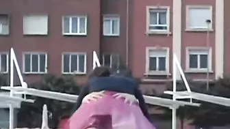 Exhibitionist Latina Gets Caught on Hidden Cam during Public Sex with BF