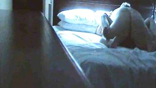 Spy on Hidden Cam Hotel Sex with Cowgirl Riding and Cream Pie Action