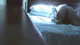 Spy on Hidden Cam Hotel Sex with Cowgirl Riding and Cream Pie Action