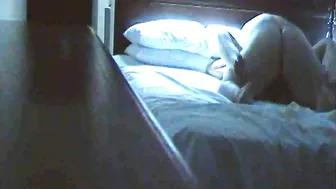 Spy on Hidden Cam Hotel Sex with Cowgirl Riding and Cream Pie Action