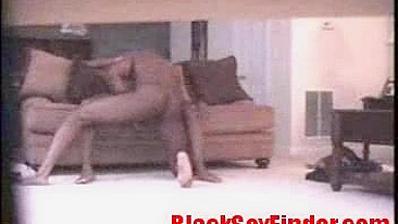 Spying on Ebony Slut Hidden Cam Homemade Sex with IRLFriend