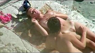 Spying on Sunny Redheads - Amateur Exhibitionism at its Best