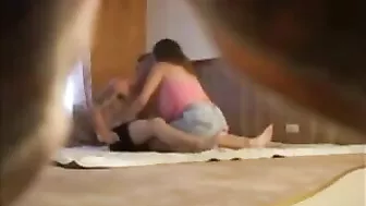 Spying on Kimmie Secret Cowgirl Show with Hidden Cam