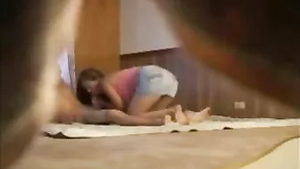 Spying on Kimmie Secret Cowgirl Show with Hidden Cam