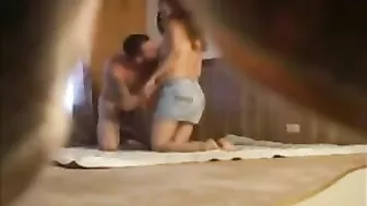 Spying on Kimmie Secret Cowgirl Show with Hidden Cam