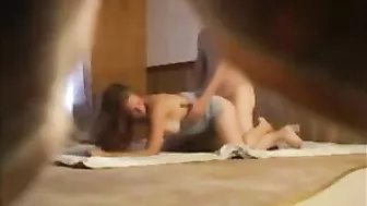 Spying on Kimmie Secret Cowgirl Show with Hidden Cam