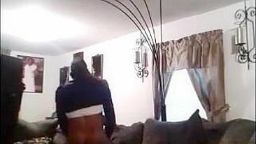 Exposed Ebony Threesome - Hidden Cam Captures Raw Group Sex