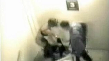 Spying on Stairwell Sex - Amateur Hidden Cam Porn