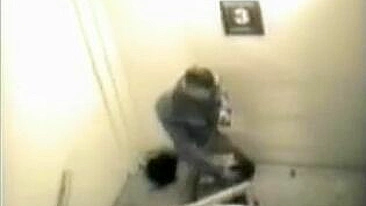 Spying on Stairwell Sex - Amateur Hidden Cam Porn