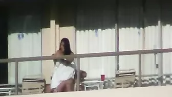 Spy on Hidden Cam Balcony Fuck with Amateur Exhibition