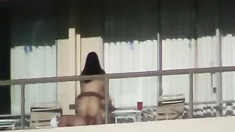 Spy on Hidden Cam Balcony Fuck with Amateur Exhibition