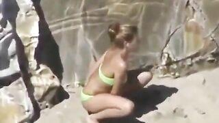 Sneak Peek at Public Doggy Style on Beach with Hidden Cams