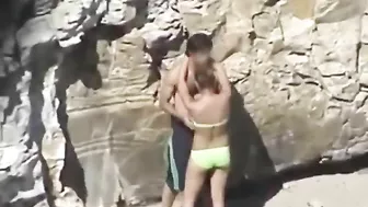 Sneak Peek at Public Doggy Style on Beach with Hidden Cams