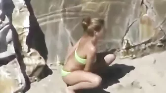 Sneak Peek at Public Doggy Style on Beach with Hidden Cams