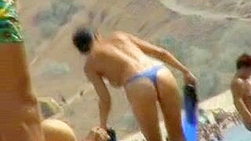 Spy on Naughty Beach Lovers with Hidden Cam at Public Outdoor Voyeur Session