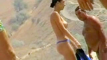 Spy on Naughty Beach Lovers with Hidden Cam at Public Outdoor Voyeur Session