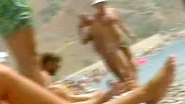 Spy on Naughty Beach Lovers with Hidden Cam at Public Outdoor Voyeur Session