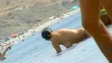 Spy on Naughty Beach Lovers with Hidden Cam at Public Outdoor Voyeur Session