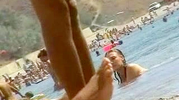 Spy on Naughty Beach Lovers with Hidden Cam at Public Outdoor Voyeur Session