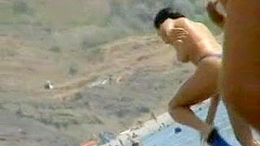 Spy on Naughty Beach Lovers with Hidden Cam at Public Outdoor Voyeur Session