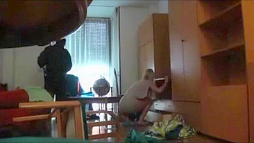 Spy Kitty Hidden Cam Cumshot with Young Policeman