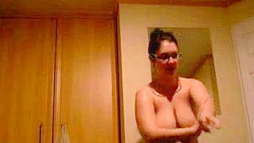 Spy on Chubby GF Hidden Cam Show with Big Boobs & Tits