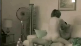 Spy on Hidden Cam Cowgirl Booty Call Couch Fucking with Creampie and Riding