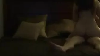 Amateur Latina Rides Cowgirl with Hidden Cam Creampie