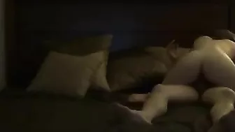 Amateur Latina Rides Cowgirl with Hidden Cam Creampie