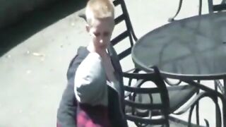 Exhibitionist Blonde College Girl Gets Banged by her Amateur Skater Boyfriend in Hidden Cam Porn Video