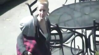 Exhibitionist Blonde College Girl Gets Banged by her Amateur Skater Boyfriend in Hidden Cam Porn Video
