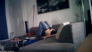 Spying on Step Sister Vibe Session - Amateur College Dorm Fun