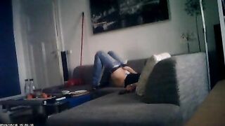 Spying on Step Sister Vibe Session - Amateur College Dorm Fun