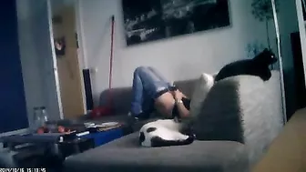 Spying on Step Sister Vibe Session - Amateur College Dorm Fun