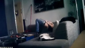 Spying on Step Sister Vibe Session - Amateur College Dorm Fun