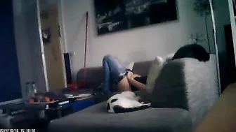 Spying on Step Sister Vibe Session - Amateur College Dorm Fun