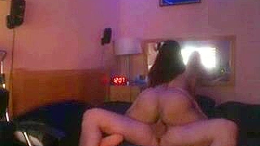 Spy on Chubby Cheater Hidden Cam Fuck Session with Big Ass Asian Slut