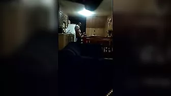 Brunette Cowgirl Gets Caught on Hidden Cam with Landlord Doggy Style and Facial