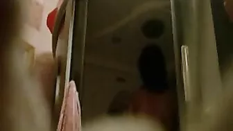 Brunette College Girl Secret Shower Masturbation with Big Boobs and Tits