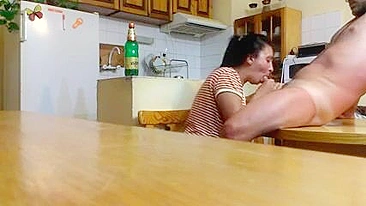 Sexy MILF Gets Caught on Hidden Cam - Amateur BJ & Swallow!