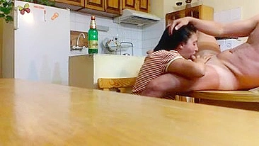 Sexy MILF Gets Caught on Hidden Cam - Amateur BJ & Swallow!