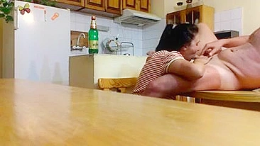 Sexy MILF Gets Caught on Hidden Cam - Amateur BJ & Swallow!