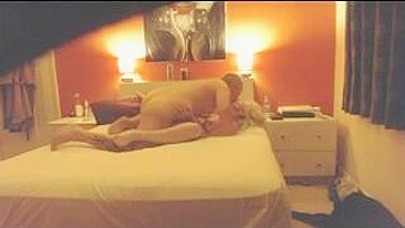 Blonde Bombshell Hidden Cam Creampie with Older Guy